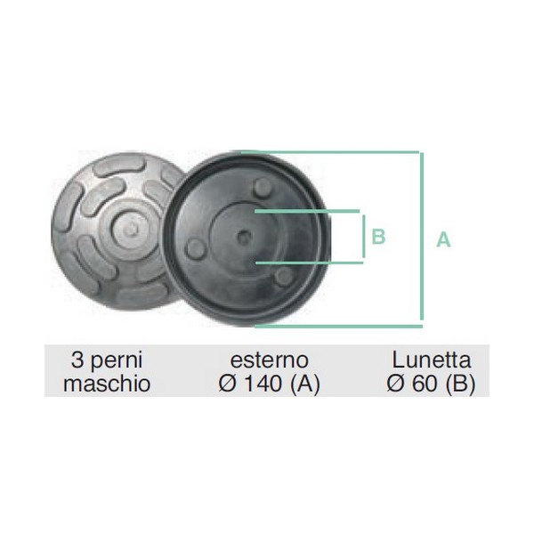 TAMPONE FOR.3 PERNI MM.140